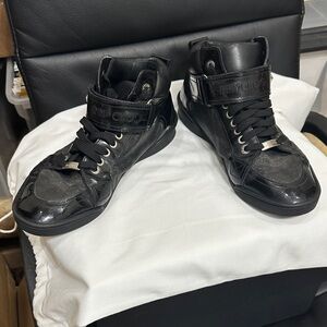 Jimmy Choo Glossy Black Men's Sneakers